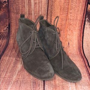 Franco Sarto Gray Suede Booties
